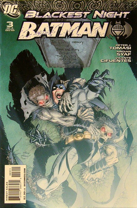Cover of Blackest Night: Batman #3. One of 250,000 Vintage American Comics on sale from Krypton!