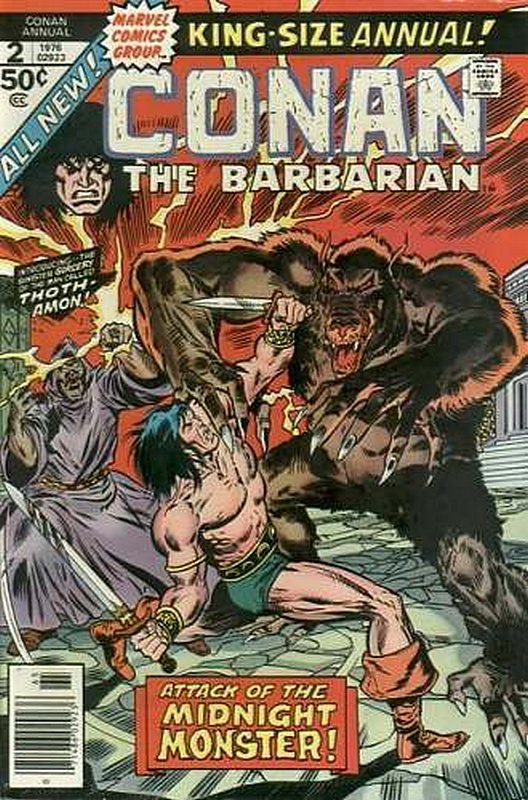 Cover of Conan the Barbarian Annual #2. One of 250,000 Vintage American Comics on sale from Krypton!