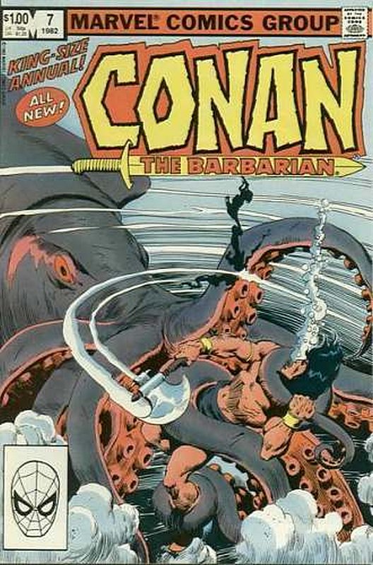 Cover of Conan the Barbarian Annual #7. One of 250,000 Vintage American Comics on sale from Krypton!