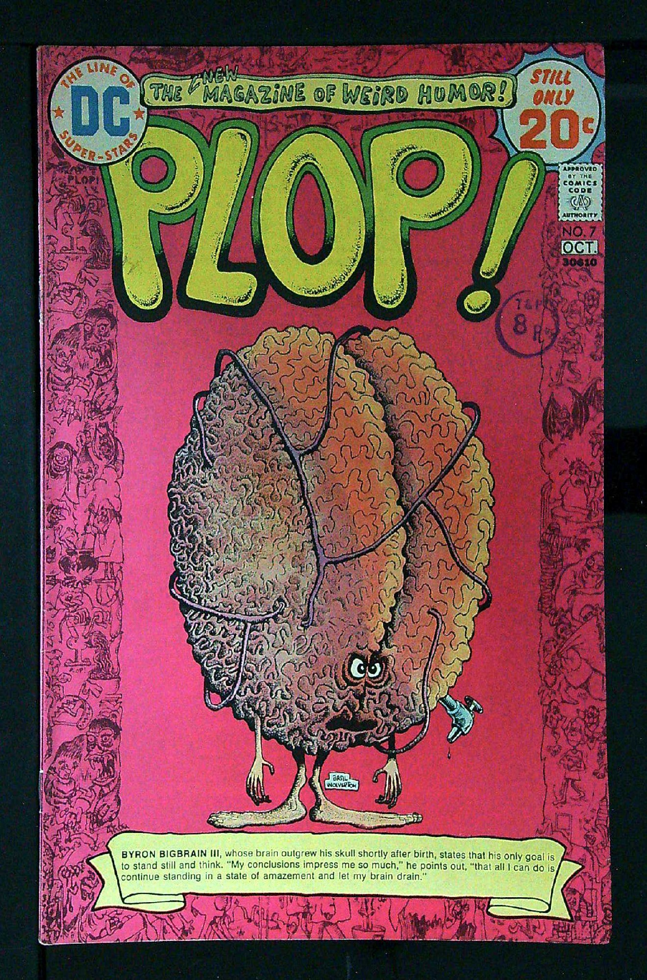 ACTUAL SCAN OF COMIC!<br>Distribution Stamp on Cover - See Scan Cover of Plop! (Vol 1) #7. One of 250,000 Vintage American Comics on sale from Krypton!