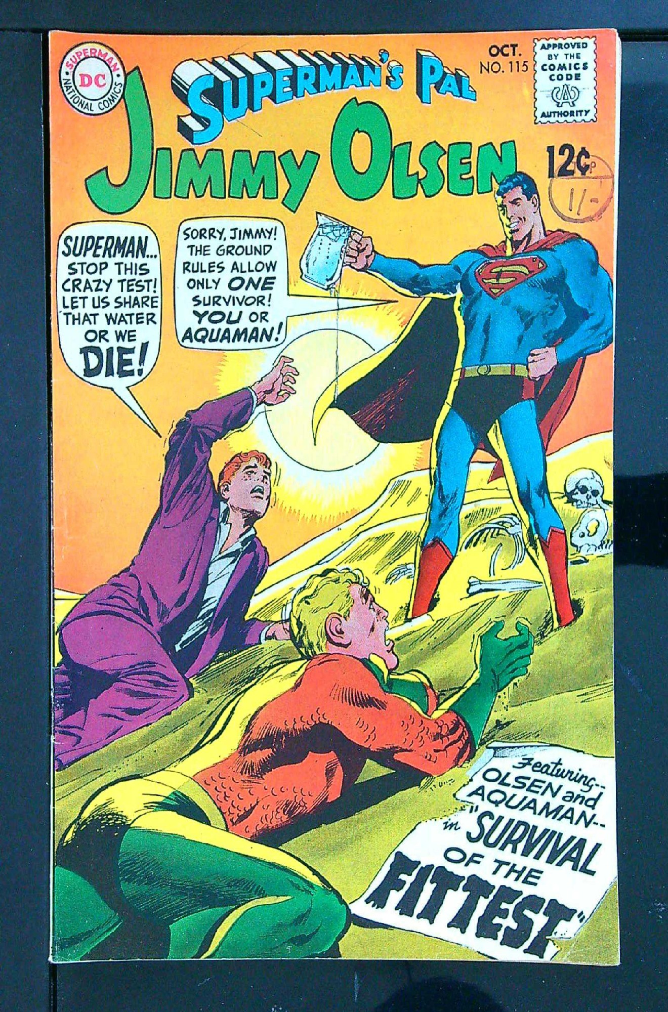 Cover of Jimmy Olsen (Vol 1) Supermans Pal #115. One of 250,000 Vintage American Comics on sale from Krypton!