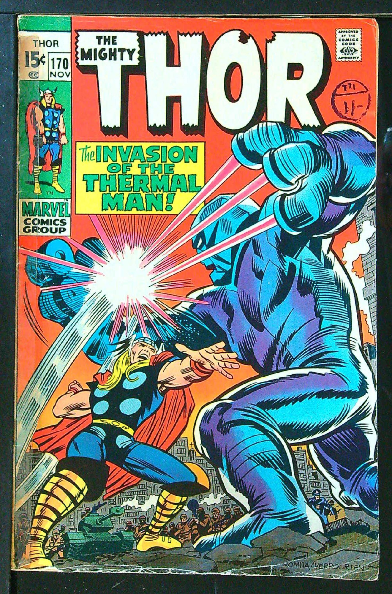 Cover of Thor (Vol 1) #170. One of 250,000 Vintage American Comics on sale from Krypton!