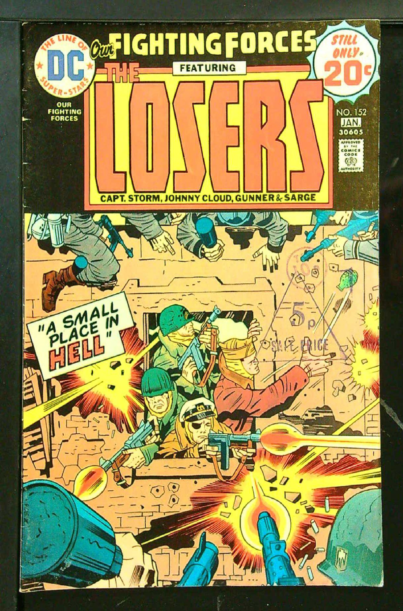 ACTUAL SCAN OF COMIC!<br>Stamp on Cover - See Scan Cover of Our Fighting Forces #152. One of 250,000 Vintage American Comics on sale from Krypton!