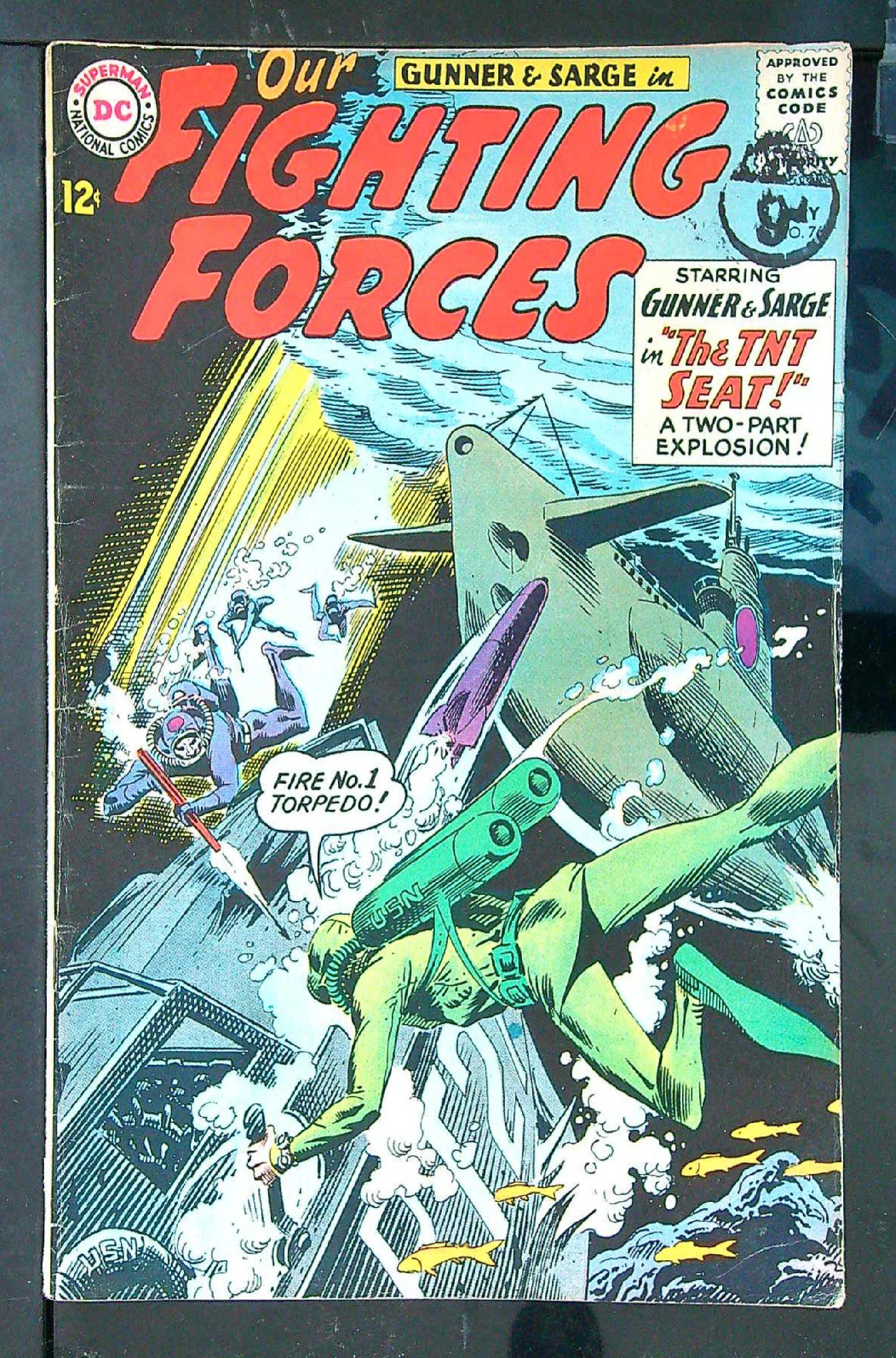 ACTUAL SCAN OF COMIC!<br>Distribution Stamp on Cover - See Scan Cover of Our Fighting Forces #76. One of 250,000 Vintage American Comics on sale from Krypton!